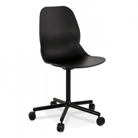 Chaise de Bureau Design "Rachel" 81cm Noir|Chaises et Fauteuils|Paris Prix