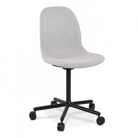 Chaise de Bureau en Tissu "Brandy" 81cm Gris Clair|Chaises et Fauteuils|Paris Prix