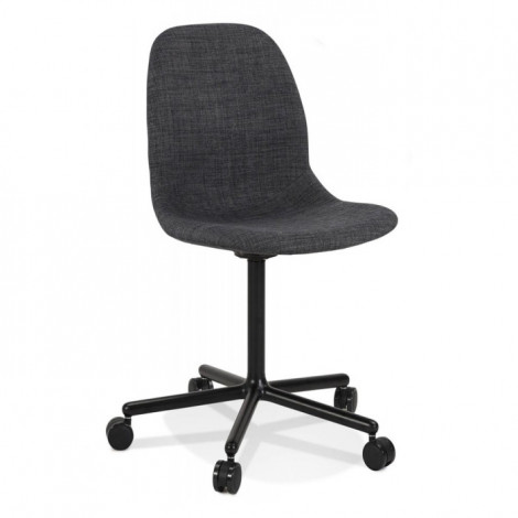 Chaise de Bureau en Tissu "Brandy" 81cm Gris Foncé|Chaises et Fauteuils|Paris Prix