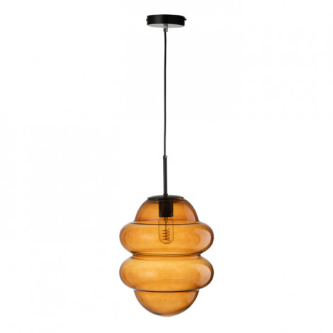 Lampe Suspension en Verre "Cuillere Miel" 160cm Marron|Suspensions|Paris Prix