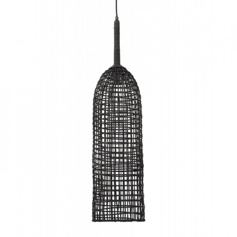 Lampe Suspension en Rotin "Leopoldo" 90cm Noir|Suspensions|Paris Prix