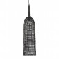 Lampe Suspension en Rotin "Leopoldo" 90cm Noir|Suspensions|Paris Prix