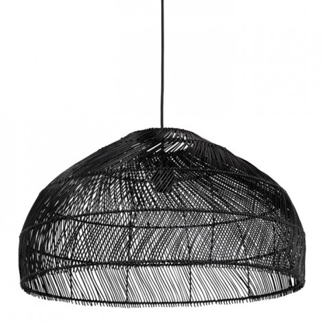 Lampe Suspension en Rotin "Eunice" 60cm Noir|Suspensions|Paris Prix