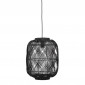 Lampe Suspension en Rotin "Helen" 45cm Noir|Suspensions|Paris Prix