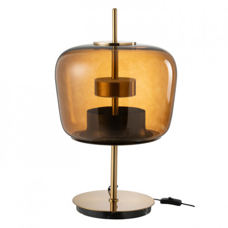 Lampe à Poser en Verre à LED "Omar" 58cm Marron|Lampes à poser|Paris Prix