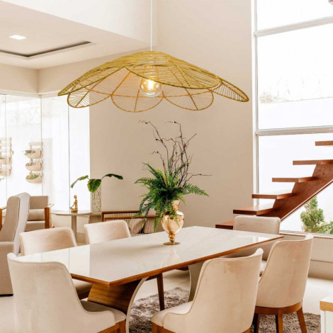 Suspension grande Marguerite en rotin|Suspensions|Lampe Avenue Suspension grande Marguerite en rotin|Suspensions|Lampe Avenue