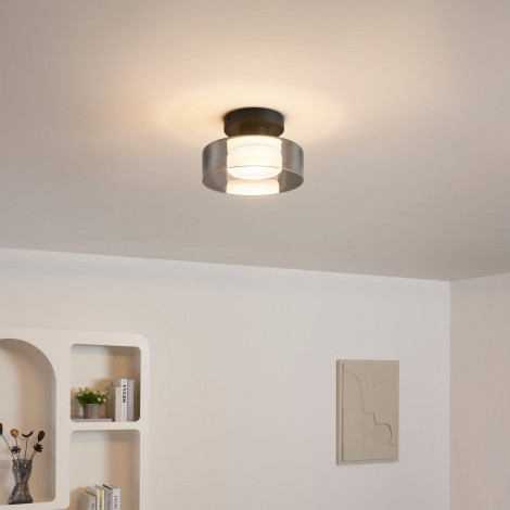 Éclairage mural ou plafond en métal et verre 20 cm - Valdo|Plafonnier|Kosilum