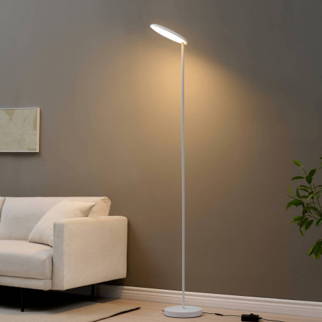 Lampadaire blanc design épuré tête orientable dimmable - Kalena|Lampadaire|Kosilum
