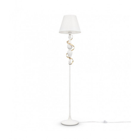 Lampadaire Intreccio blanc avec de l'or 1 ampoule 165cm|Lampadaire|Luminaire Center