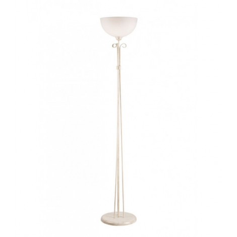 Lampadaire Adelle Verre,acier blanc 1 ampoule 166cm|Lampadaire|Luminaire Center