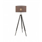 Lampadaire trepied Sofia Bois,acier,tissu Wenge 1 ampoule 130-150cm|Lampadaire|Luminaire Center