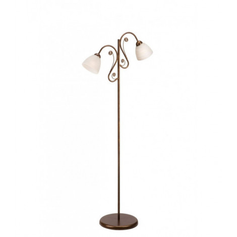 Lampadaire Emilio Verre,acier Marron 2 ampoules 150cm|Lampadaire|Luminaire Center
