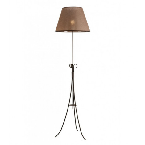 Lampadaire Lorenzo Acier,tissu Marron 1 ampoule 160cm|Lampadaire|Luminaire Center