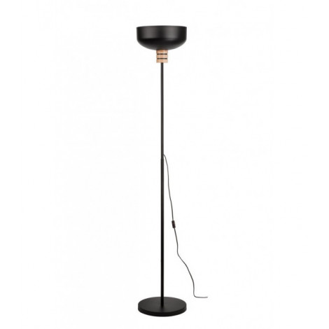 Lampadaire Uplighter Bois,acier Noir 1 ampoule 165cm|Lampadaire|Luminaire Center