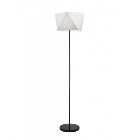 Lampadaire Carla Acier,Tissu blanc 1 ampoule 170cm|Lampadaire|Luminaire Center