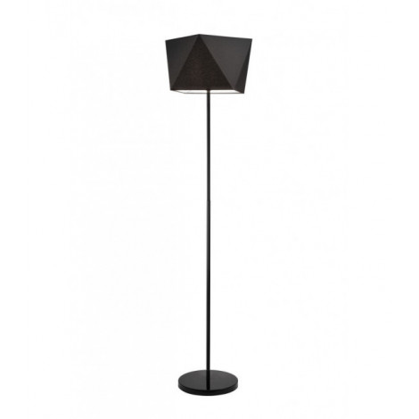 Lampadaire Carla Acier,Tissu Noir 1 ampoule 170cm|Lampadaire|Luminaire Center