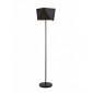 Lampadaire Carla Acier,Tissu Noir 1 ampoule 170cm|Lampadaire|Luminaire Center