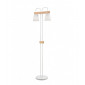 Lampadaire Enrico Bois,acier,tissu blanc 2 ampoules 170cm|Lampadaire|Luminaire Center