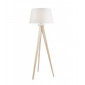 Lampadaire trepied Aida Bois,acier,tissu Vieux blanc 1 ampoule 114cm|Lampadaire|Luminaire Center