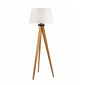 Lampadaire trepied Aida Bois,acier,tissu Chêne rustique 1 ampoule 114cm|Lampadaire|Luminaire Center