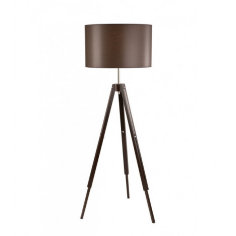 Lampadaire trepied Floor Bois,acier,tissu Wenge 1 ampoule 110-160cm|Lampadaire|Luminaire Center