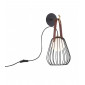Lampadaire portable Indiana Noir avec de l'or 1 ampoule 22cm|Lampadaire|Luminaire Center