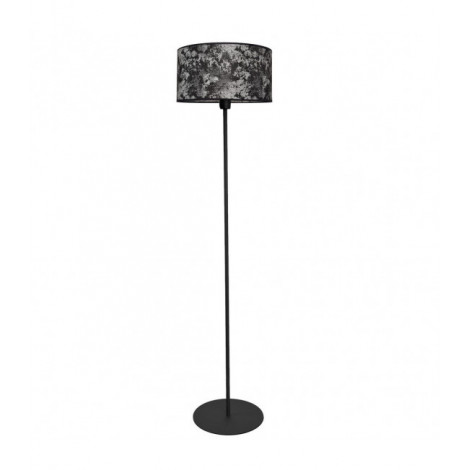 Lampadaire Abba Tissu,Fer Argent,noir 1 ampoule 165cm|Lampadaire|Luminaire Center