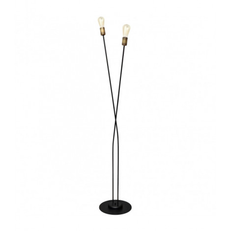 Lampadaire Harvard Fer Noir,Patiné 2 ampoules 167cm|Lampadaire|Luminaire Center