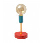 Lampe de table Tube Fer Rouge,orange,turquoise 1 ampoule 20cm|Lampes à poser|Luminaire Center