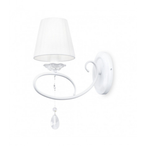 Lampe avec abat jour Passarinho Nacré blanc 1 ampoule 37cm|Lampes à poser|Luminaire Center