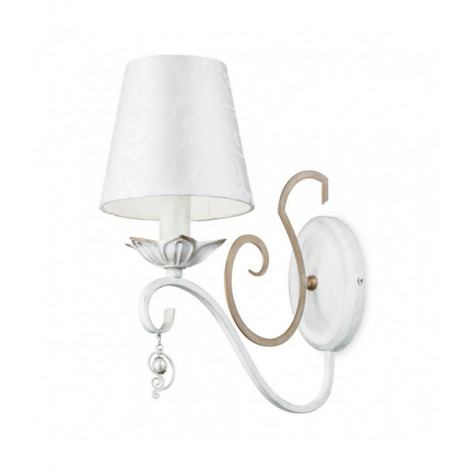 Lampe avec abat jour Monile blanc avec de l'or 1 ampoule 33cm|Lampes à poser|Luminaire Center