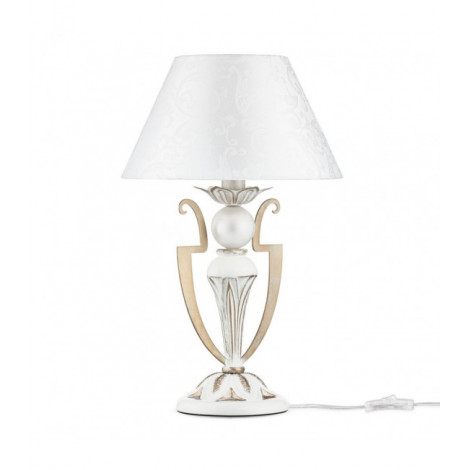 Lampe de table Monile blanc avec de l'or 1 ampoule 46cm|Lampes à poser|Luminaire Center