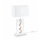 Lampe de table Intreccio blanc avec de l'or 1 ampoule 49cm|Lampes à poser|Luminaire Center