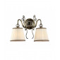 Lampe avec abat jour Vintage Bronze antique 2 ampoules 28cm|Lampes à poser|Luminaire Center