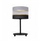 Lampe de table Helen Tissu,Fer Noir,or,gris 1 ampoule 40cm|Lampes à poser|Luminaire Center