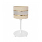 Lampe de table Helen Tissu,Fer blanc,or,ecru 1 ampoule 40cm|Lampes à poser|Luminaire Center