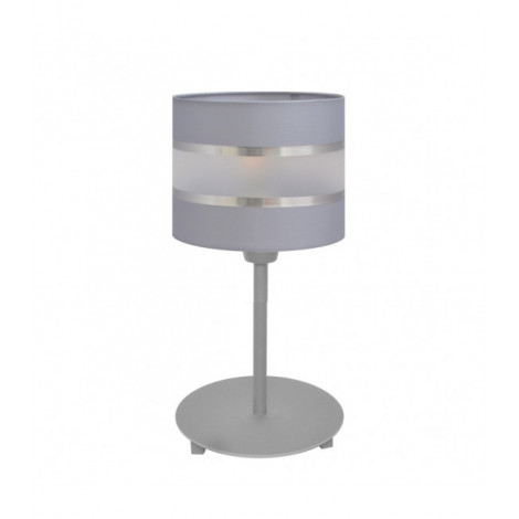 Lampe de table Helen Tissu,Fer GrisArgenté 1 ampoule 40cm|Lampes à poser|Luminaire Center