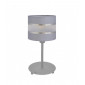 Lampe de table Helen Tissu,Fer GrisArgenté 1 ampoule 40cm|Lampes à poser|Luminaire Center
