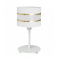 Lampe de table Helen Tissu,Fer Or blanc 1 ampoule 40cm|Lampes à poser|Luminaire Center