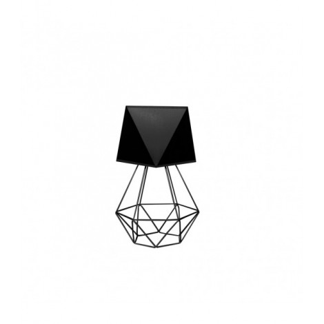 Lampe de table Karo+Adamant Tissu,Fer Noir 1 ampoule 40cm|Lampes à poser|Luminaire Center
