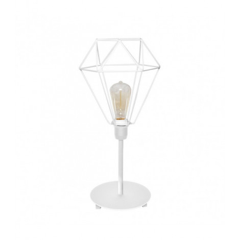 Lampe de table Karo Fer blanc 1 ampoule 45cm|Lampes à poser|Luminaire Center