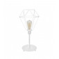 Lampe de table Karo Fer blanc 1 ampoule 45cm|Lampes à poser|Luminaire Center