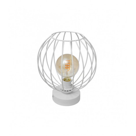 Lampe de table Mercure Fer blanc 1 ampoule 26cm|Lampes à poser|Luminaire Center