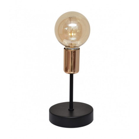 Lampe de table Tube Fer Noir 1 ampoule 20cm|Lampes à poser|Luminaire Center