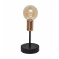 Lampe de table Tube Fer Noir,cuivre 1 ampoule 20cm|Lampes à poser|Luminaire Center