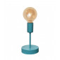 Lampe de table Tube Fer Turquoise 1 ampoule 20cm|Lampes à poser|Luminaire Center