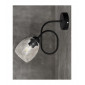 Lampe de table Marietta Verre,Fer Noir,transparent 1 ampoule 18cm|Lampes à poser|Luminaire Center
