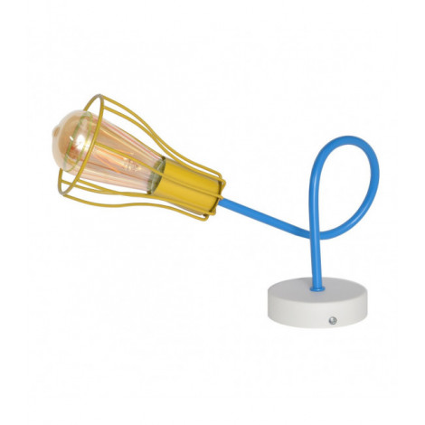 Lampe de table Oxford Fer blanc,bleu,jaune 1 ampoule 32cm|Lampes à poser|Luminaire Center