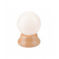 Lampe de table globe Globe Verre,bois Hêtre 1 ampoule 18cm|Lampes à poser|Luminaire Center