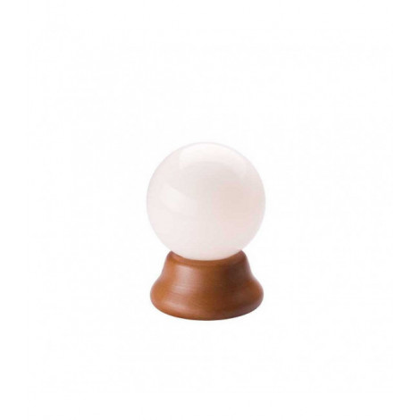 Lampe de table globe Globe Verre,bois Rustique 1 ampoule 18cm|Lampes à poser|Luminaire Center